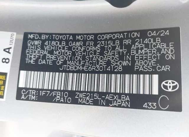 JTDBDMHE6R3014128 2024 2024 Toyota Corolla- Hybrid Le 9