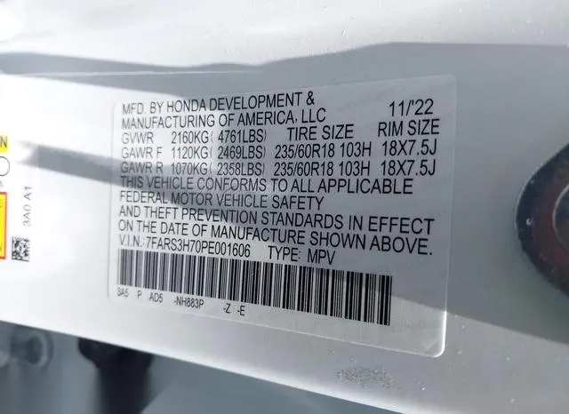 7FARS3H70PE001606 2023 2023 Honda CR-V- Ex-L 2Wd 9