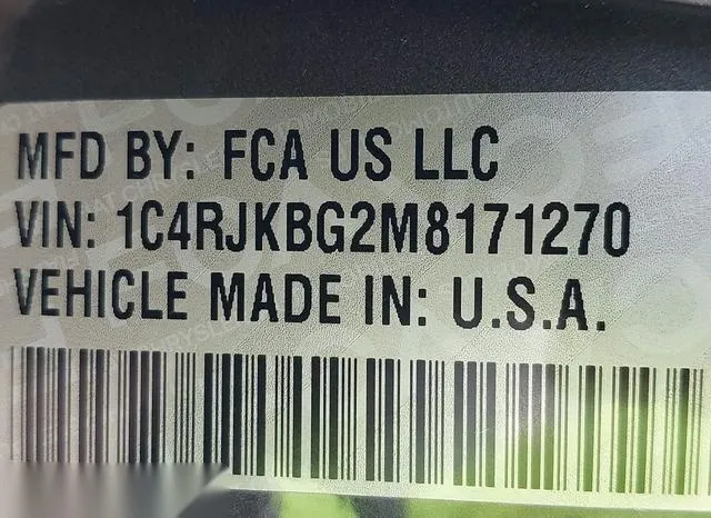 1C4RJKBG2M8171270 2021 2021 Jeep Grand Cherokee- L Limited 4X4 9