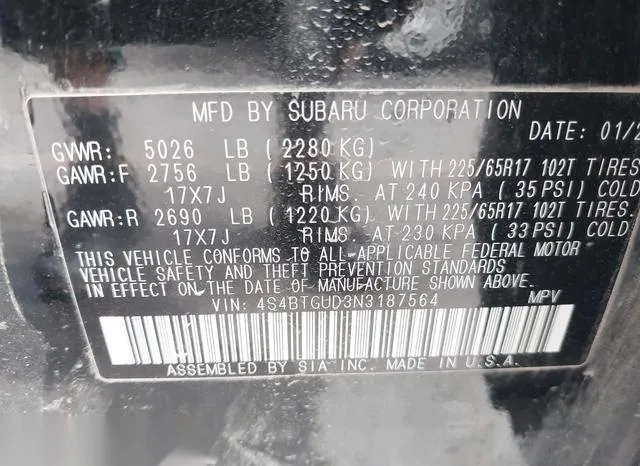 4S4BTGUD3N3187564 2022 2022 Subaru Outback- Wilderness 9