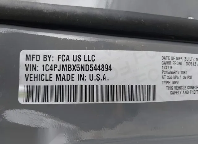 1C4PJMBX5ND544894 2022 2022 Jeep Cherokee- Trailhawk 4X4 9