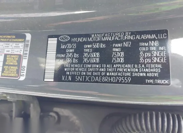 5NTJCDAE8RH079559 2024 2024 Hyundai Santa Cruz- Sel 9