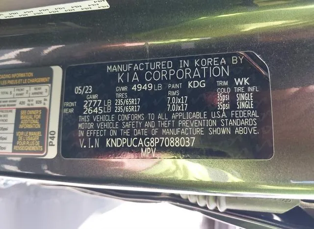 KNDPUCAG8P7088037 2023 2023 KIA Sportage Hybrid- LX 9