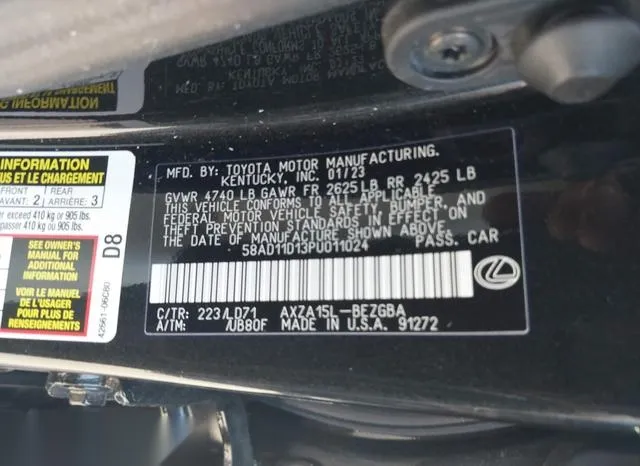 58AD11D13PU011024 2023 2023 Lexus ES 250 9