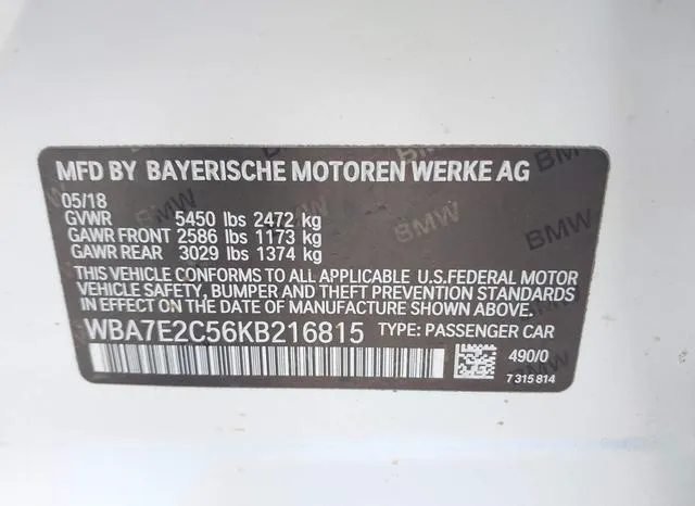 WBA7E2C56KB216815 2019 2019 BMW 7 Series- 740I 9