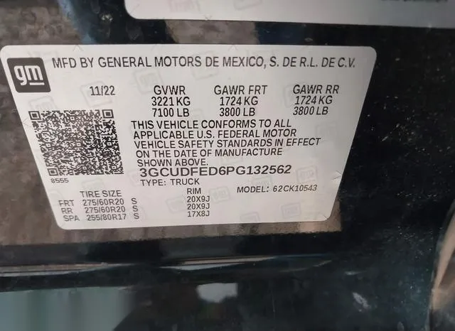 3GCUDFED6PG132562 2023 2023 Chevrolet Silverado 1500- 4Wd  S 9