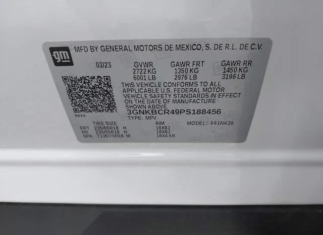 3GNKBCR49PS188456 2023 2023 Chevrolet Blazer- Fwd 2Lt 9