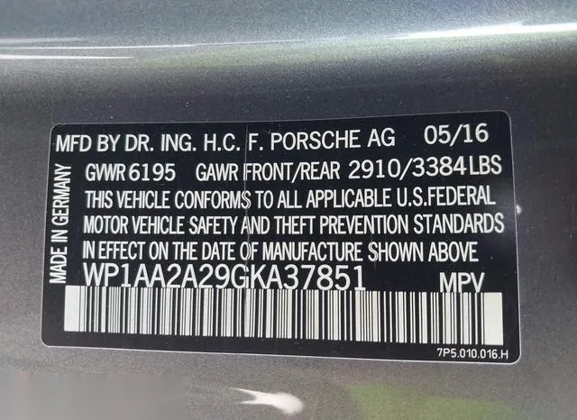 WP1AA2A29GKA37851 2016 2016 Porsche Cayenne 9