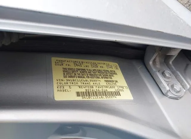 3N1BC11E68L352274 2008 2008 Nissan Versa- 1-8S 9