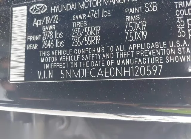 5NMJECAE0NH120597 2022 2022 Hyundai Tucson- Limited 9