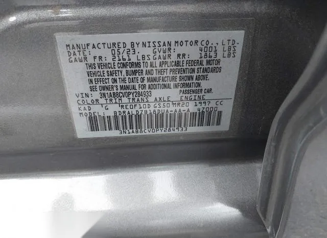 3N1AB8CV0PY284933 2023 2023 Nissan Sentra- Sv Xtronic Cvt 9