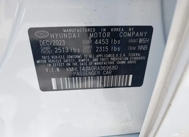 KMHL14JA0RA369680 2024 2024 Hyundai Sonata- Sel 9