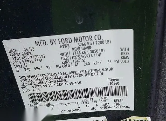 1FTFW1ET2DFC49386 2013 2013 Ford F-150- FX4 9