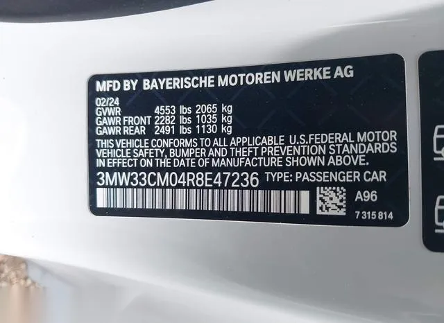 3MW33CM04R8E47236 2024 2024 BMW 230- I Xdrive 9