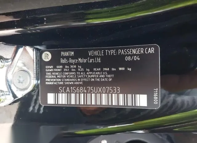 SCA1S68475UX07533 2005 2005 Rolls-Royce Phantom 9