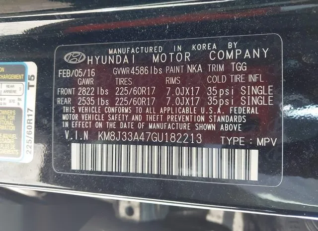 KM8J33A47GU182213 2016 2016 Hyundai Tucson- SE 9