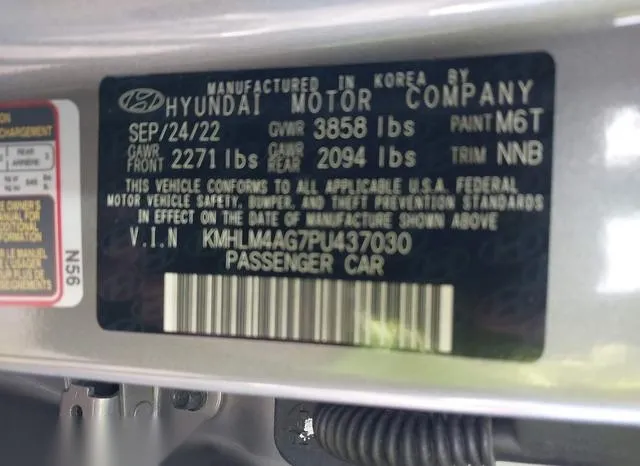 KMHLM4AG7PU437030 2023 2023 Hyundai Elantra- Sel 9