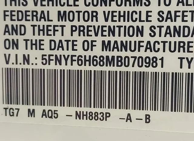 5FNYF6H68MB070981 2021 2021 Honda Pilot- Awd Touring 7 Passe 9