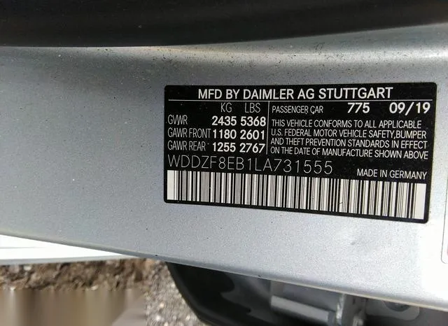 WDDZF8EB1LA731555 2020 2020 Mercedes-Benz E 350- 4Matic 9