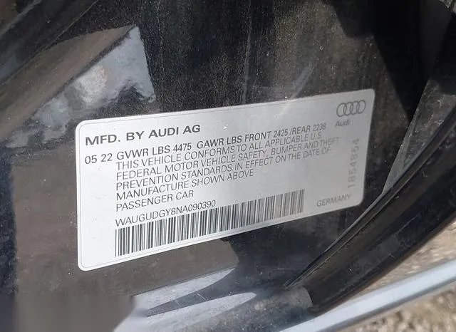 WAUGUDGY8NA090390 2022 2022 Audi A3- Premium 40 Tfsi Quattro 9