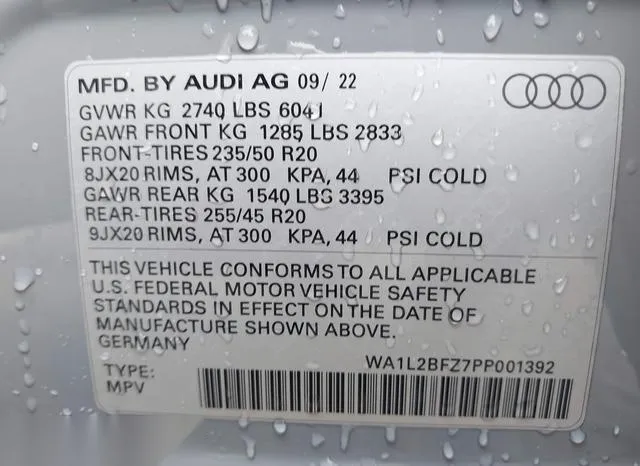 WA1L2BFZ7PP001392 2023 2023 Audi Q4 E-Tron- Premium Plus 50  9