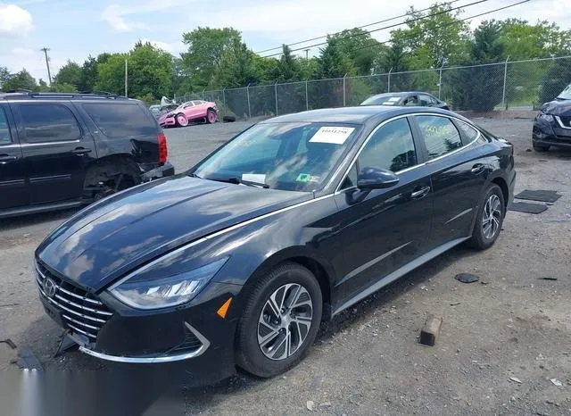 KMHL24JJ5NA037743 2022 2022 Hyundai Sonata- Hybrid Blue 2