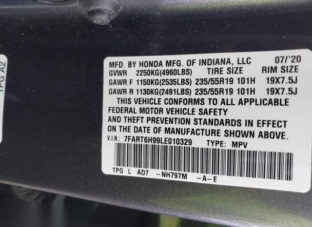 7FART6H99LE010329 2020 2020 Honda CR-V- Hybrid Touring 9