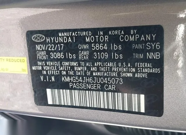 KMHG54JH6JU045073 2018 2018 Genesis G90- 5-0 Ultimate 9