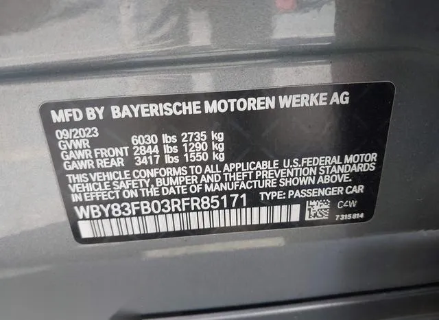 WBY83FB03RFR85171 2024 2024 BMW I4- Xdrive40 9