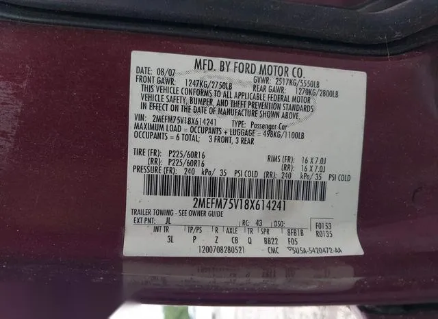 2MEFM75V18X614241 2008 2008 Mercury Grand Marquis- LS 9