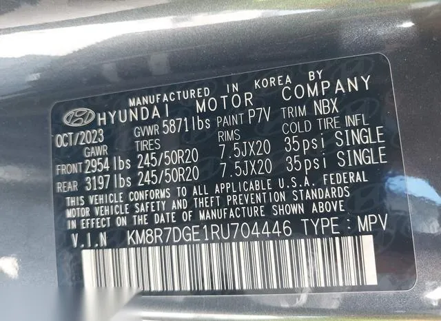 KM8R7DGE1RU704446 2024 2024 Hyundai Palisade- Calligraphy 9