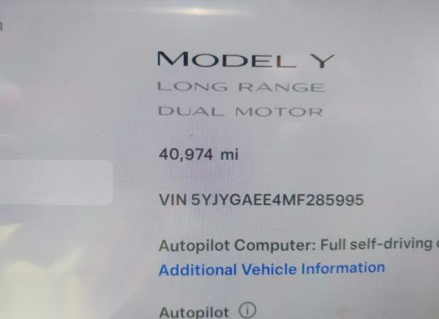 5YJYGAEE4MF285995 2021 2021 Tesla Model Y- Long Range Dual M 7