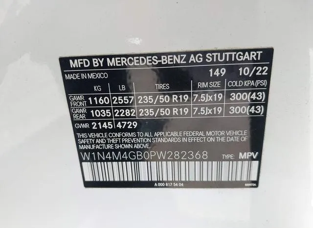 W1N4M4GB0PW282368 2023 2023 Mercedes-Benz GLB-Class- GLB250 9