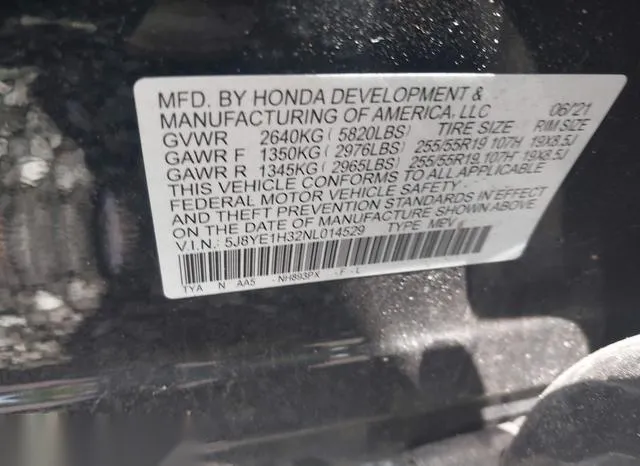 5J8YE1H32NL014529 2022 2022 Acura MDX- Standard 9