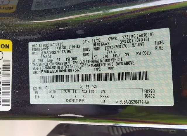 1FMEE5DH0NLB87567 2022 2022 Ford Bronco- Black Diamond 9