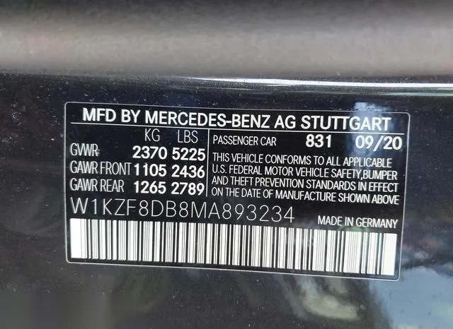 W1KZF8DB8MA893234 2021 2021 Mercedes-Benz E 350 9