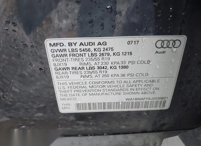 WA1BNAFY5J2030821 2018 2018 Audi Q5- 2-0T Premium 9