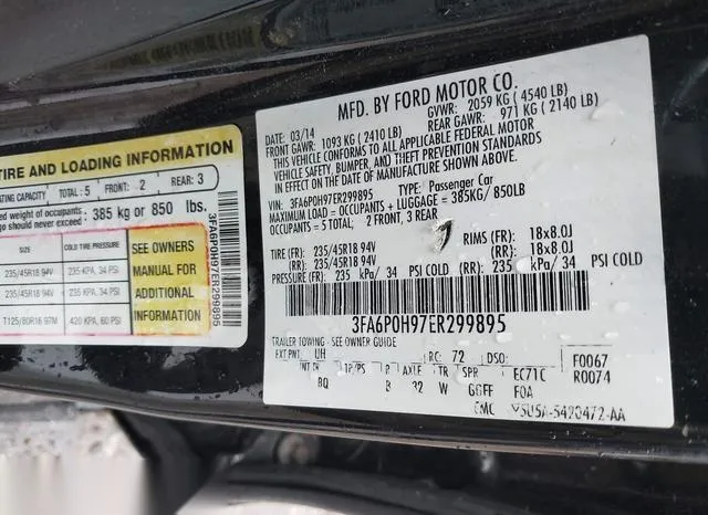 3FA6P0H97ER299895 2014 2014 Ford Fusion- SE 9