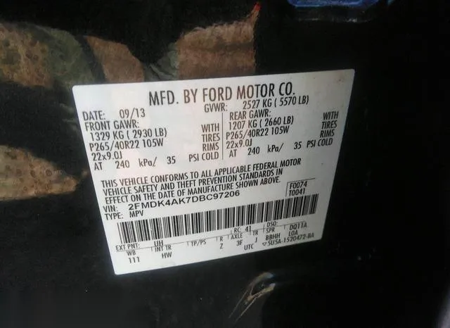 2FMDK4AK7DBC97206 2013 2013 Ford Edge- Sport 9