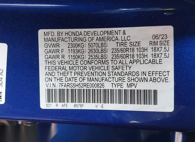 7FARS5H52RE000826 2024 2024 Honda CR-V- Hybrid Sport 9