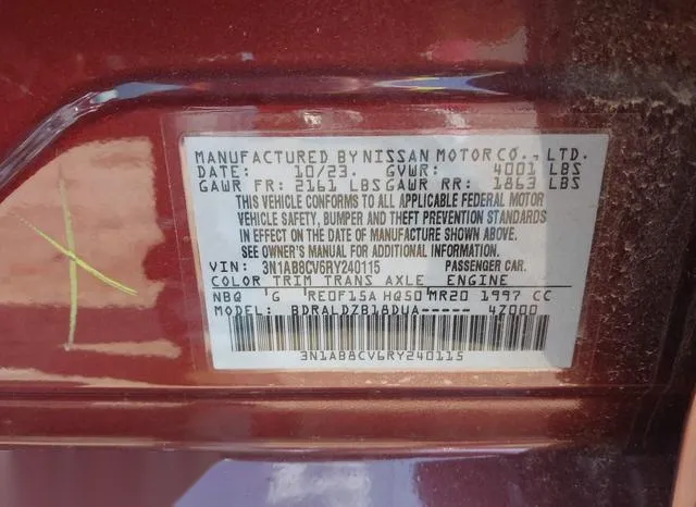 3N1AB8CV6RY240115 2024 2024 Nissan Sentra- Sv Xtronic Cvt 9