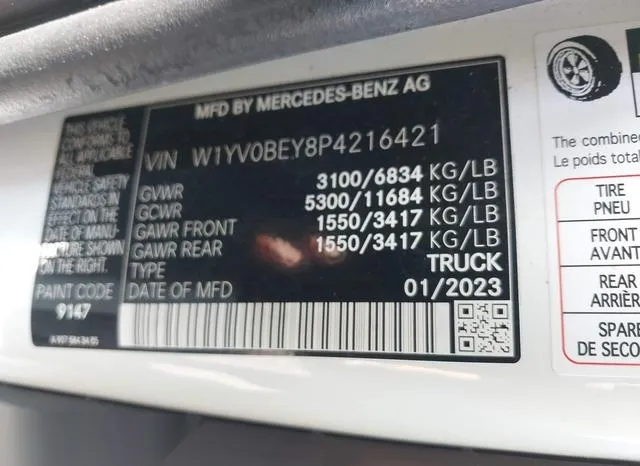 W1YV0BEY8P4216421 2023 2023 Mercedes-Benz Metris 9