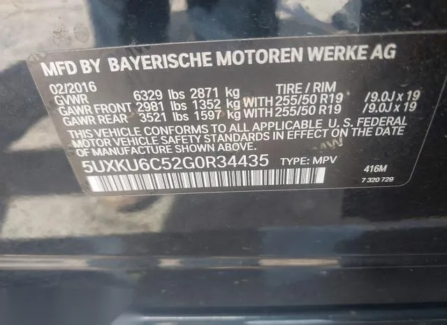 5UXKU6C52G0R34435 2016 2016 BMW X6- Xdrive50I 9