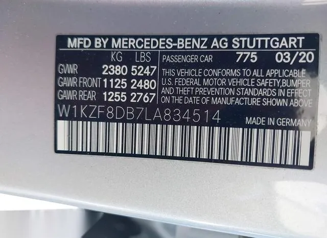 W1KZF8DB7LA834514 2020 2020 Mercedes-Benz E 350 9