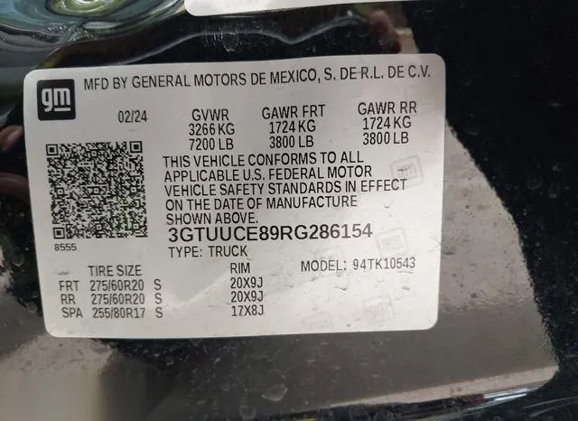 3GTUUCE89RG286154 2024 2024 GMC Sierra- 1500 Elevation 9