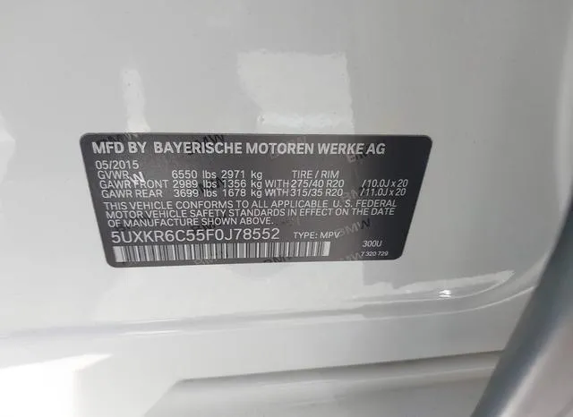 5UXKR6C55F0J78552 2015 2015 BMW X5- Xdrive50I 9