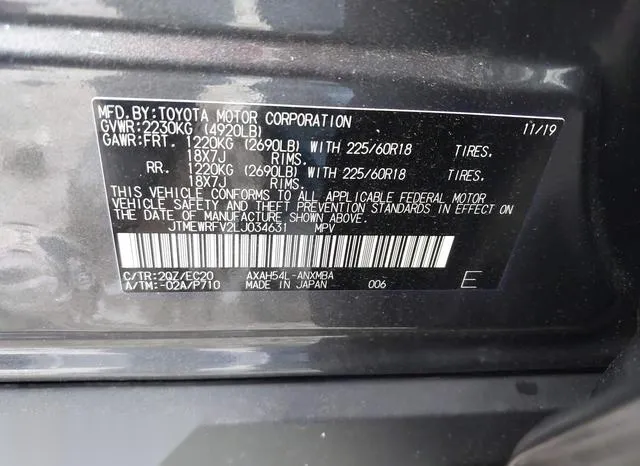 JTMEWRFV2LJ034631 2020 2020 Toyota RAV4- Hybrid Xse 9