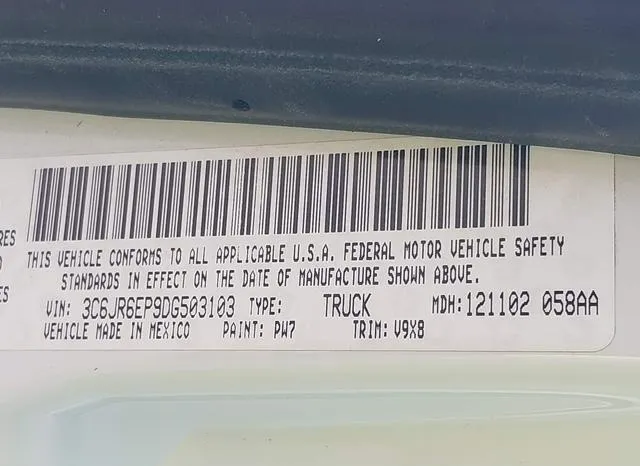 3C6JR6EP9DG503103 2013 2013 RAM 1500- Slt 9