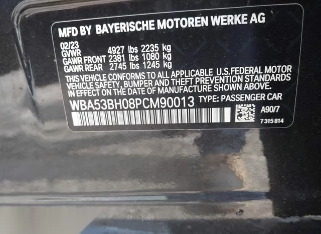 WBA53BH08PCM90013 2023 2023 BMW 5 Series- 530 I 9