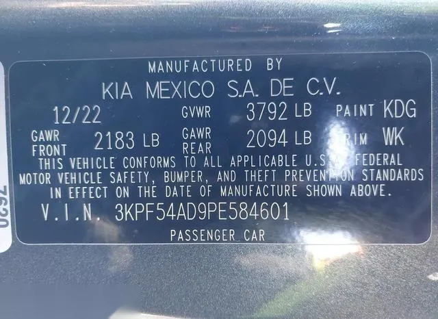 3KPF54AD9PE584601 2023 2023 KIA Forte- Gt-Line 9